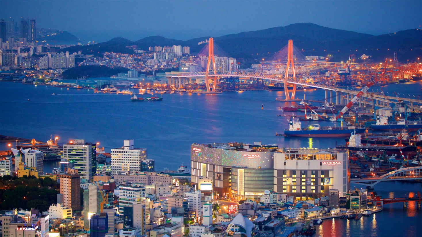 Vista aérea de Busan